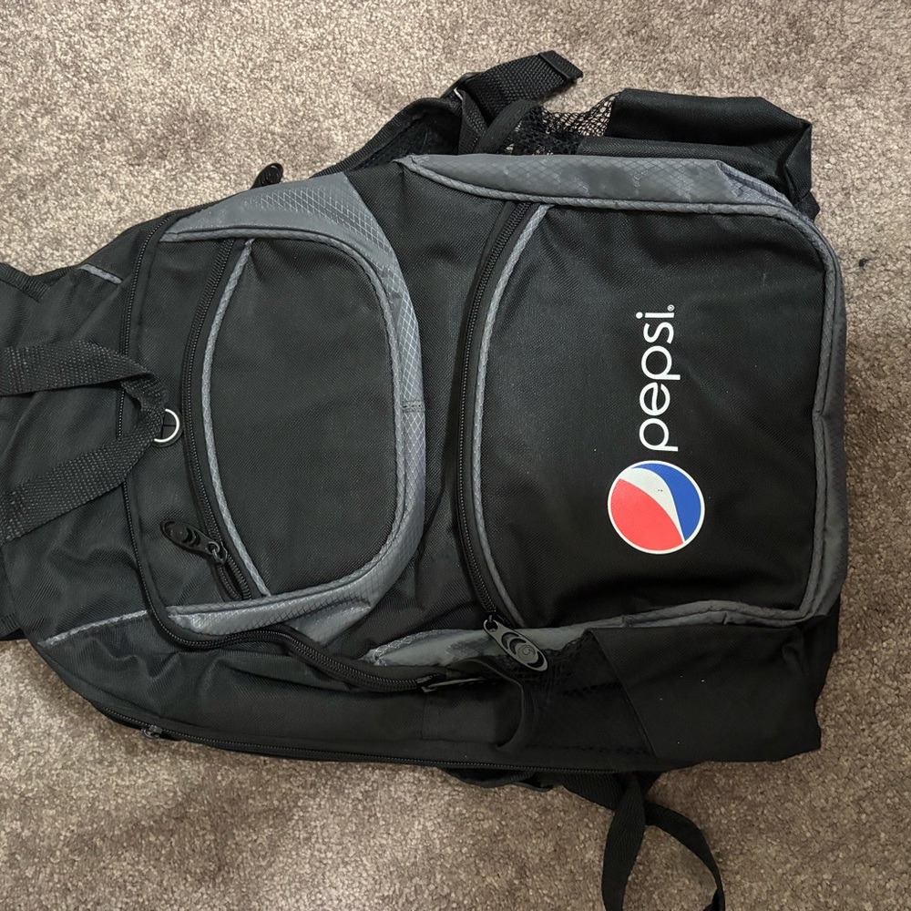 Pepsi Black and Gray Laptop Backpack